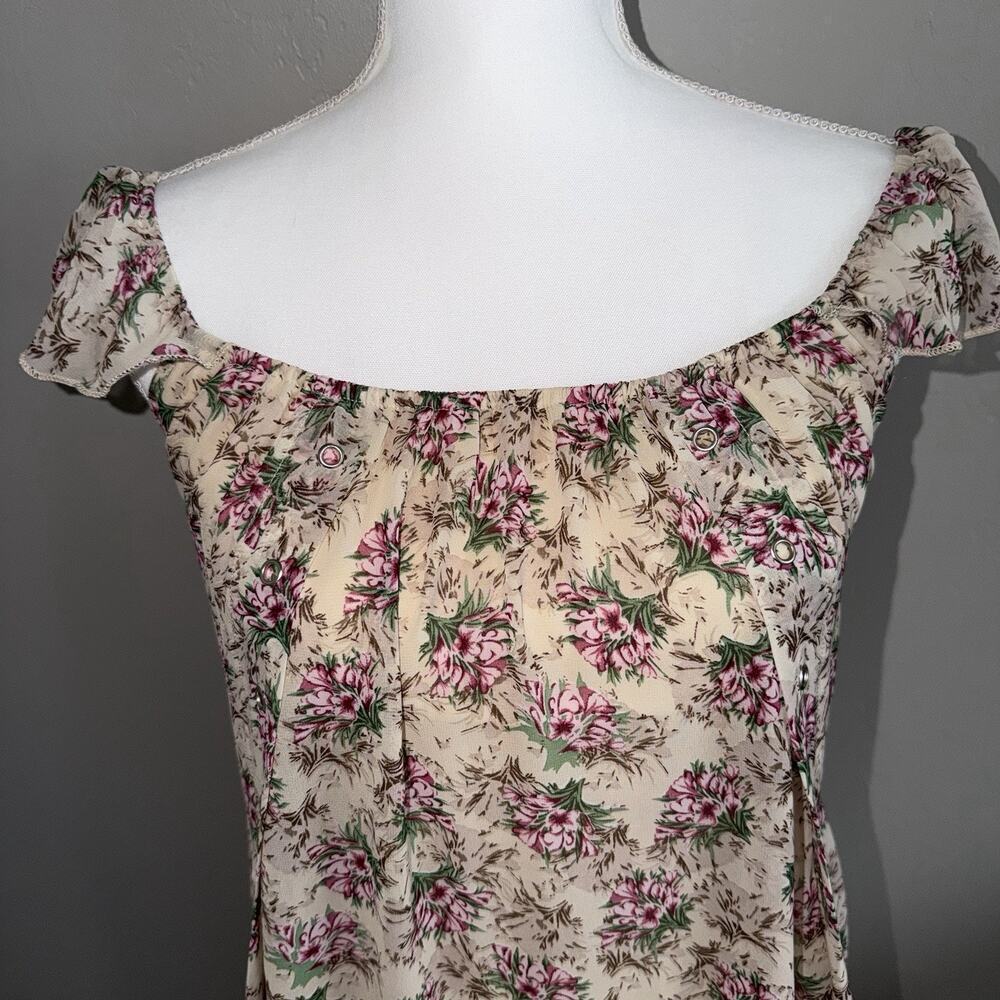 Catch Stitch Woman’s Floral Off The Shoulder Maxi Dress Size M Festival Peasant - Picture 3 of 13